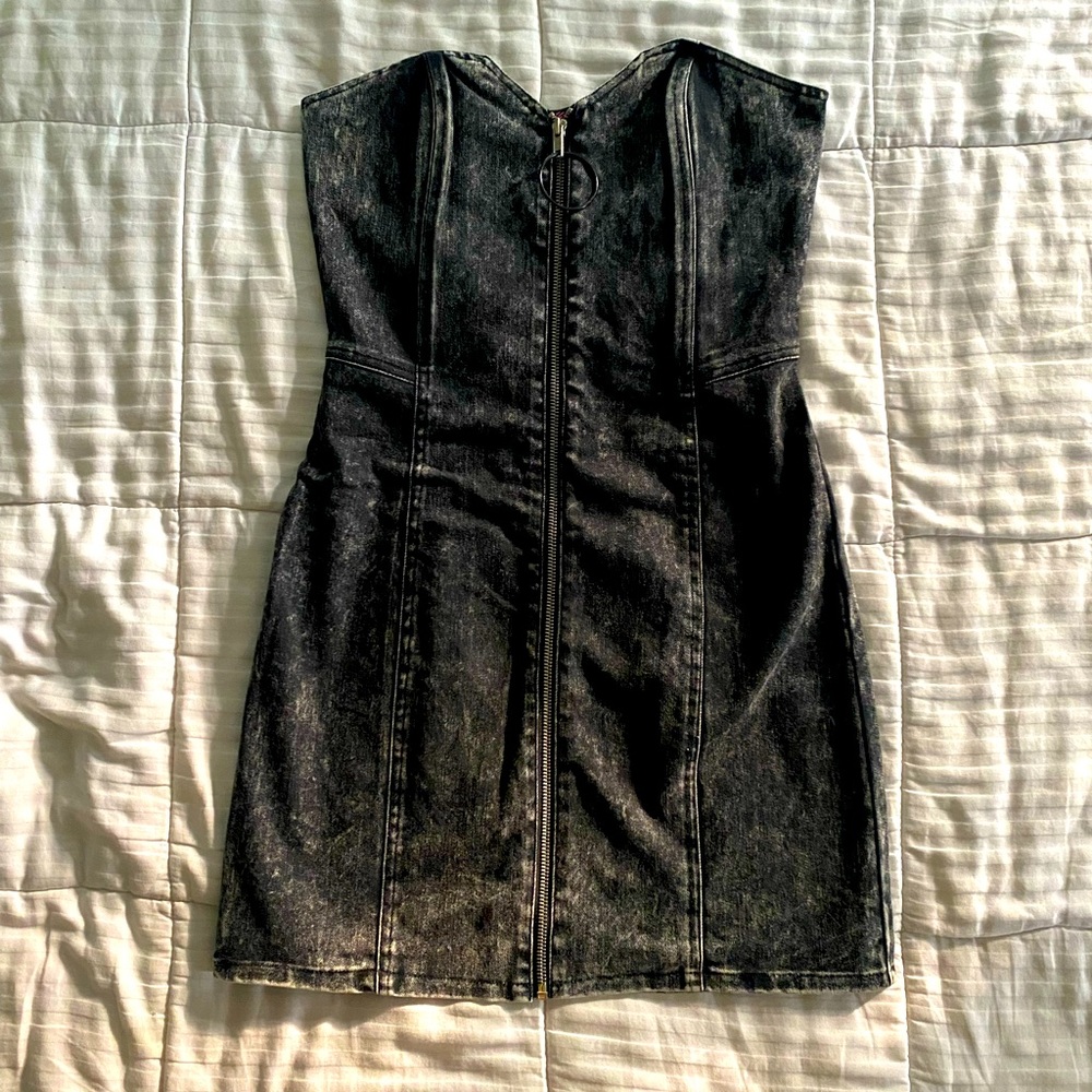 ❌SOLD❌  Betsey Johnson denim strapless dress